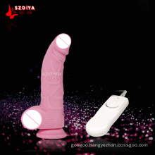 Strong Power Vibrating Ejaculating Rubber Penis for Women (DYAST395D)